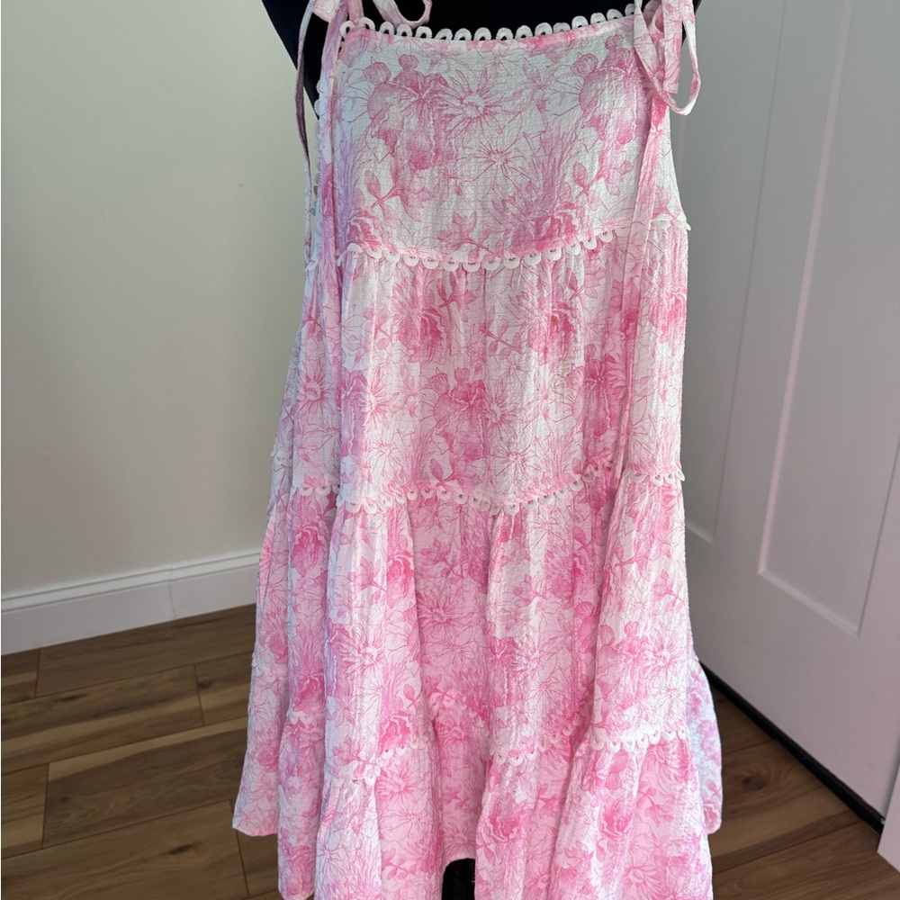 Lovely Pink Floral Kids Dress
